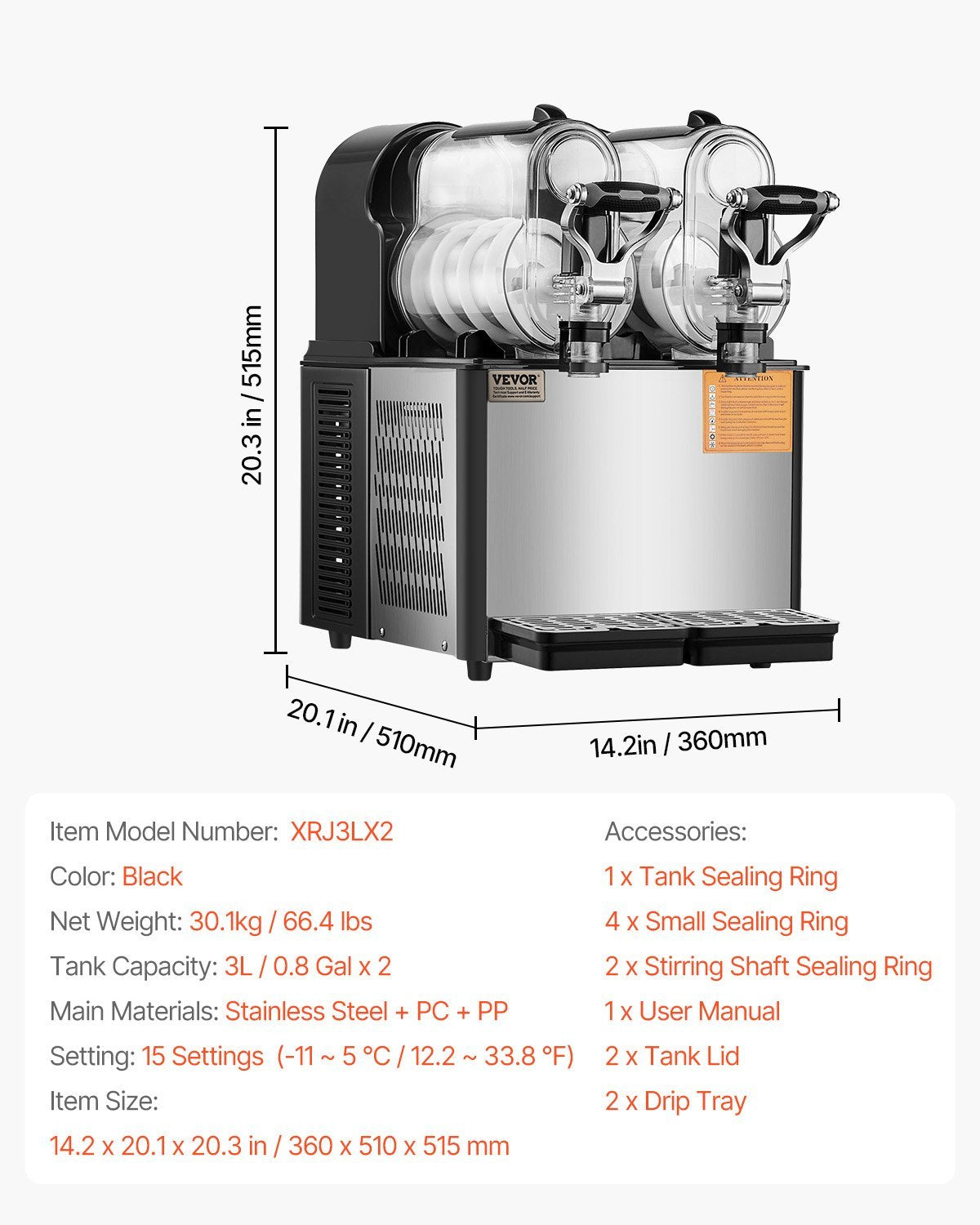 Slush Beverage Dispenser with Temperature Retention
