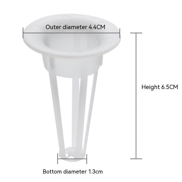 White growing basket by Sheila Merchandise for easy hydroponic gardening with detailed measurements