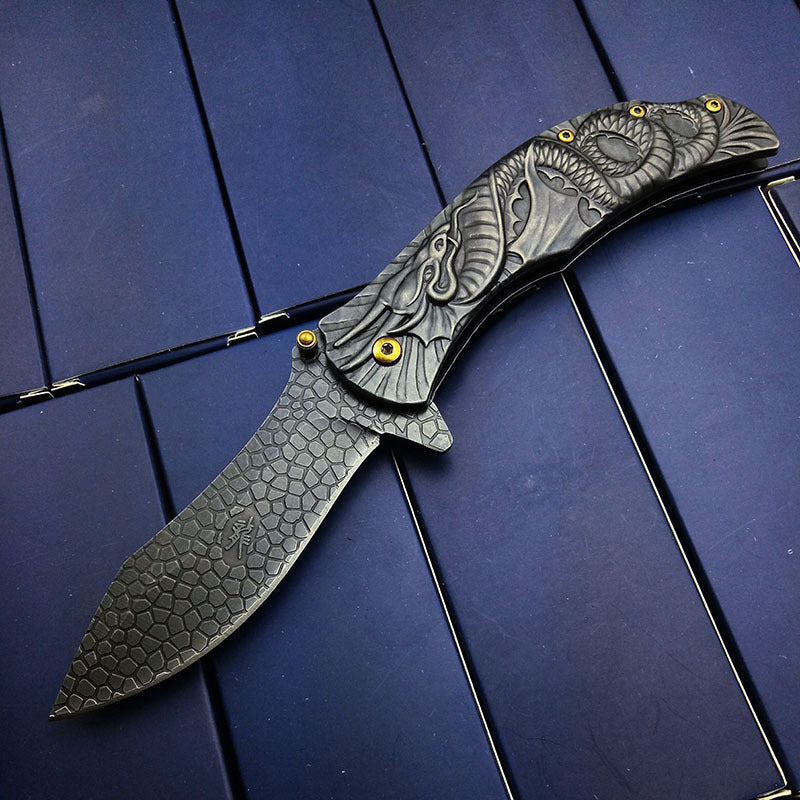 Compact Folding Pocket Knife - Stainless Steel Multi-Purpose Camping & Utility Knife