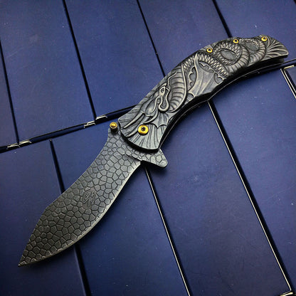 Compact Folding Pocket Knife - Stainless Steel Multi-Purpose Camping & Utility Knife