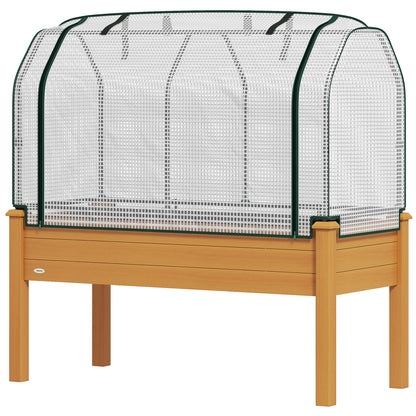 Raised Garden Bed with Greenhouse Cover - 48" x 22" x 46"
