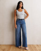 Super High Wide Leg Slouchy Wash