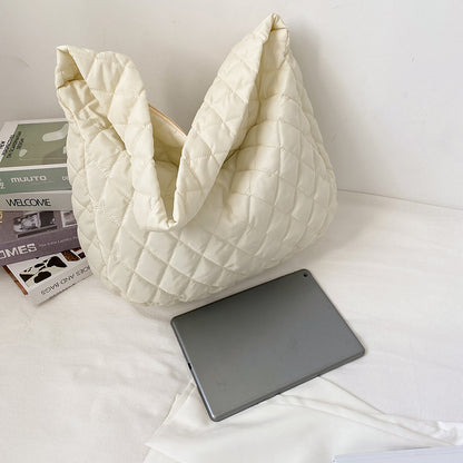Women's Large Nylon Tote Shoulder Bag – Soft Shell Everyday Shopper