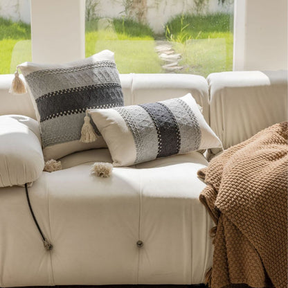 Jacquard Cushion Cover for Couch or Bed – Textured Woven Design
