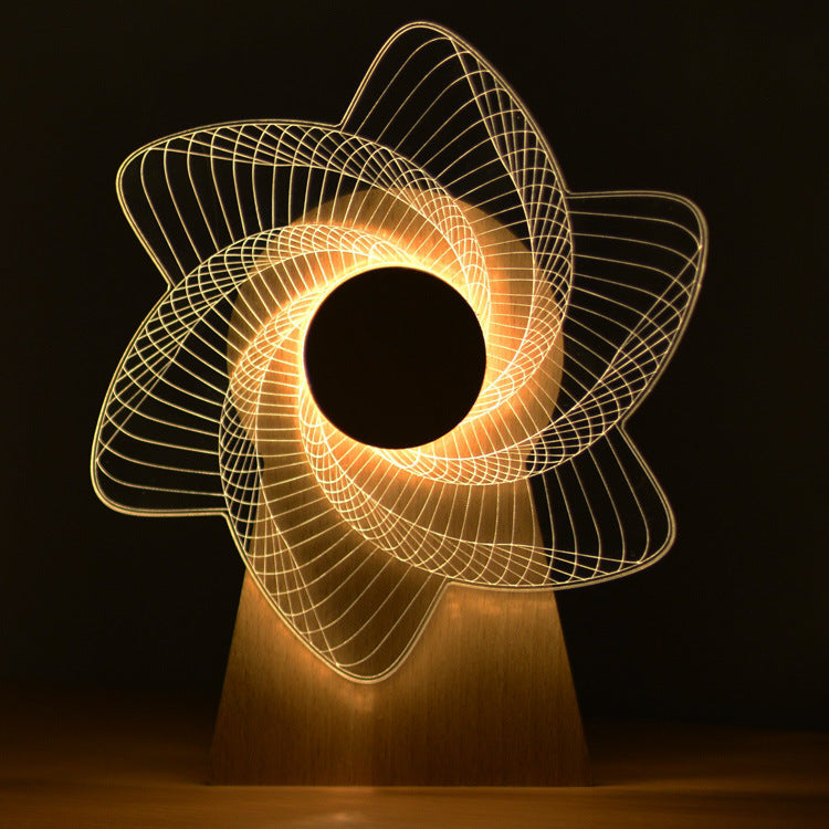 Windmill Rotating Music Box with LED Light