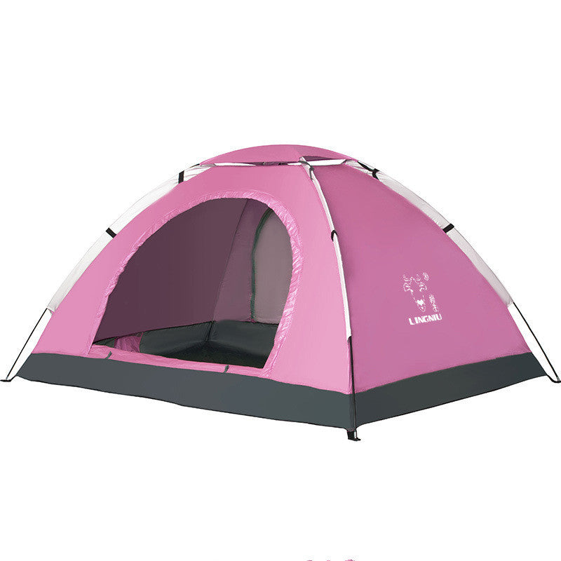 Portable Single-Layer Camping Tent – Lightweight Beach & Outdoor Shelter
