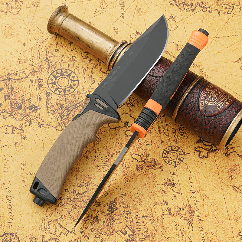 Fixed Blade Knife - High Hardness Metal Camping & Outdoor Knife with Sheath