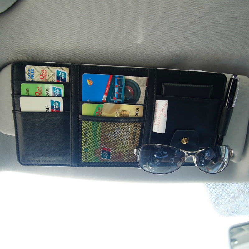 Car Sun Visor Clip Organizer - Multi-Purpose Card & Ticket Holder