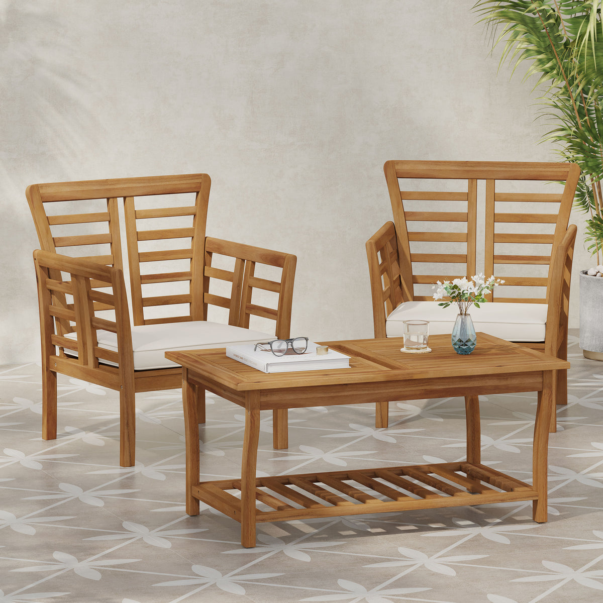 CAYDON 2 CLUB CHAIRS   TABLE