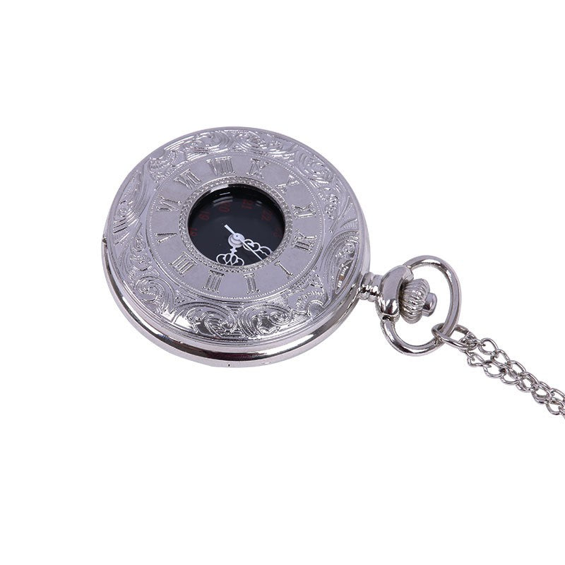 Roman Numeral Lace Pocket Watch – Vintage Quartz Chain Watch