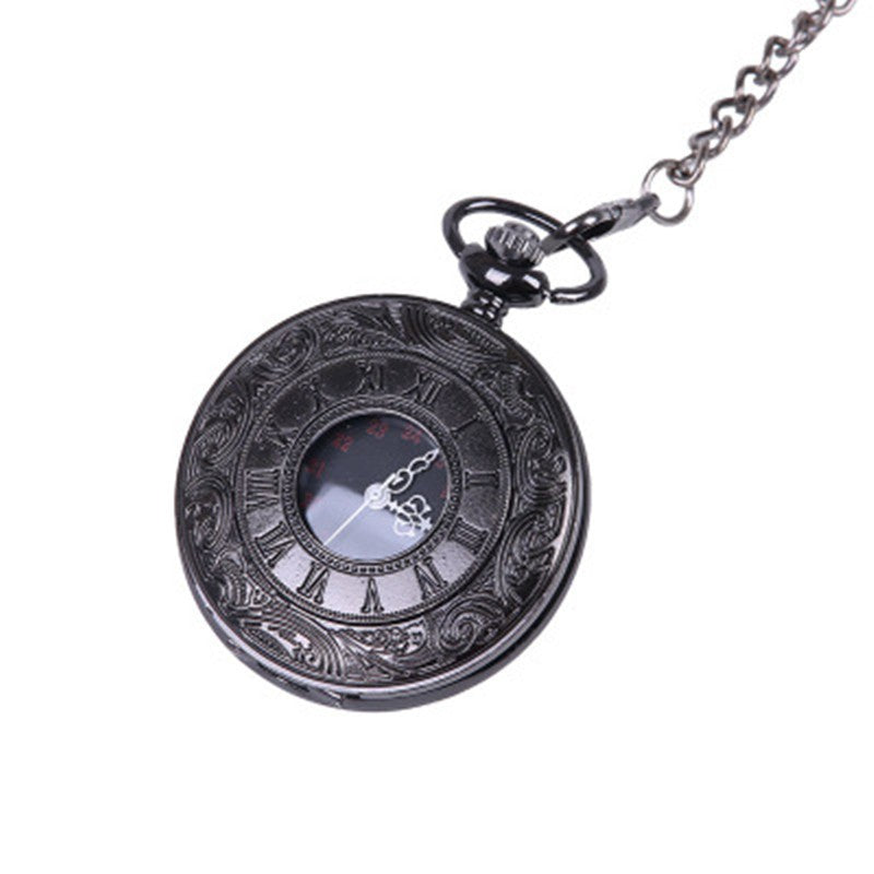 Roman Numeral Lace Pocket Watch – Vintage Quartz Chain Watch