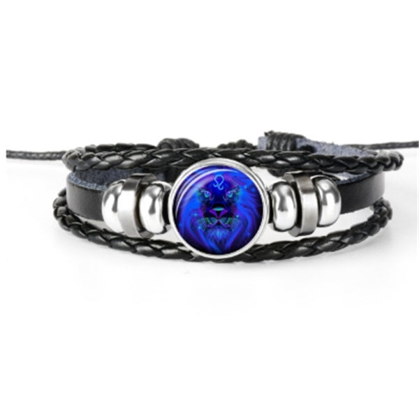 Zodiac Constellation Bracelet - Luminous Glow in the Dark Braided Bracelet for Men, Women & Kids