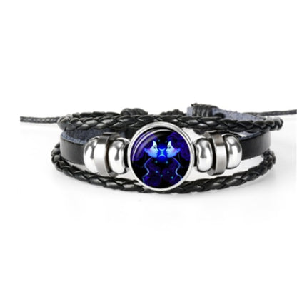 Zodiac Constellation Bracelet - Luminous Glow in the Dark Braided Bracelet for Men, Women & Kids