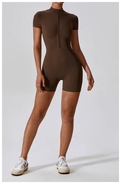 Women -  yoga Dance Workout Form-Fitting One-Piece