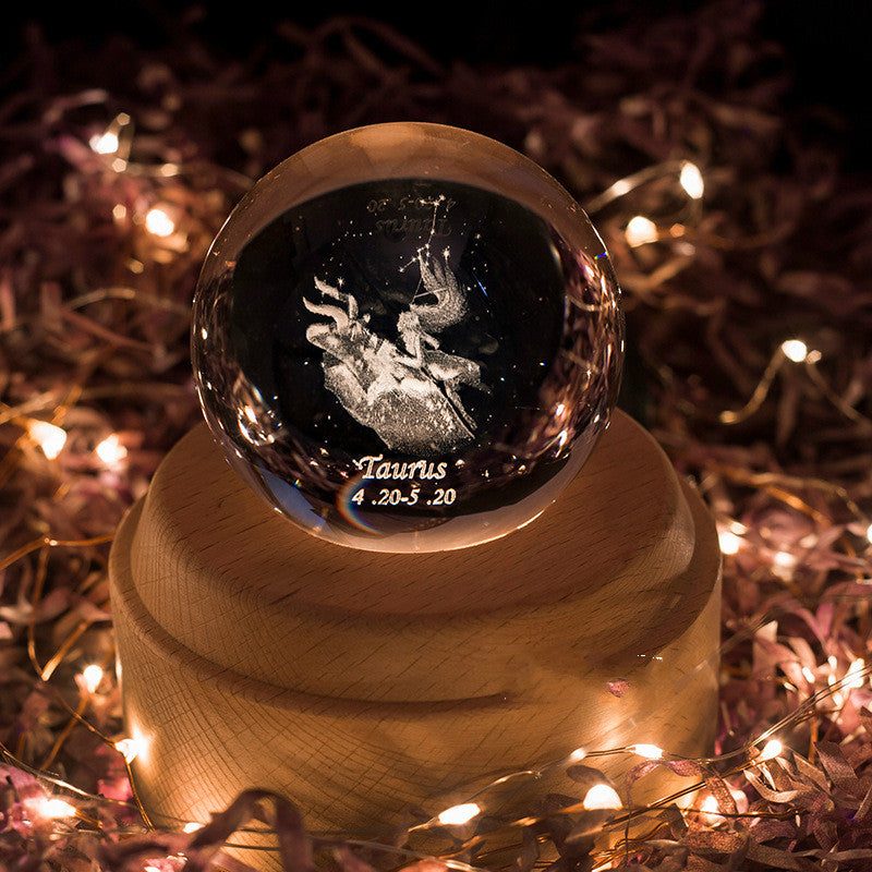 Constellation Crystal Ball Music Box - Zodiac Themed Gift