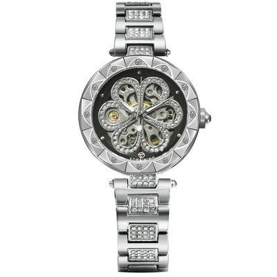 Women's Luxury Mechanical Automatic Watch – Rhinestone Rose Gold Stainless Steel