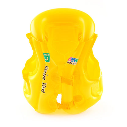 Kids Inflatable Swim Vest – Children’s PVC Swimming Life Jacket