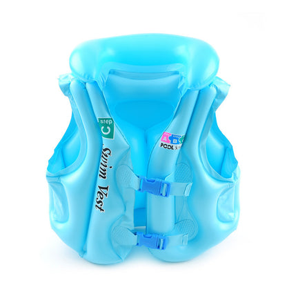 Kids Inflatable Swim Vest – Children’s PVC Swimming Life Jacket
