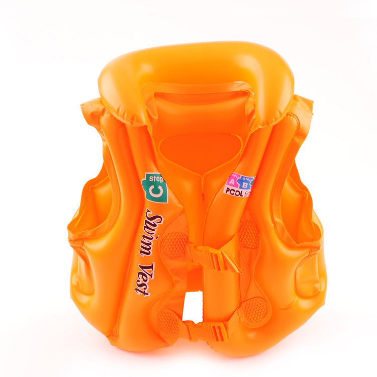 Kids Inflatable Swim Vest – Children’s PVC Swimming Life Jacket