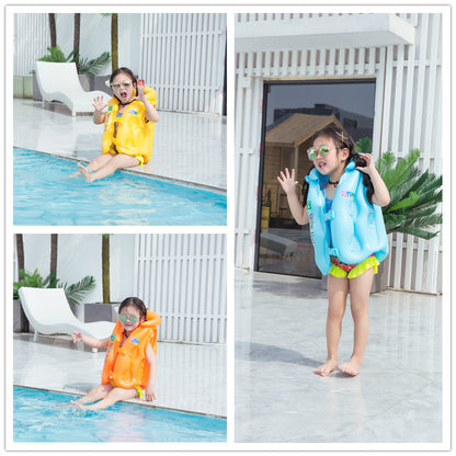 Kids Inflatable Swim Vest – Children’s PVC Swimming Life Jacket