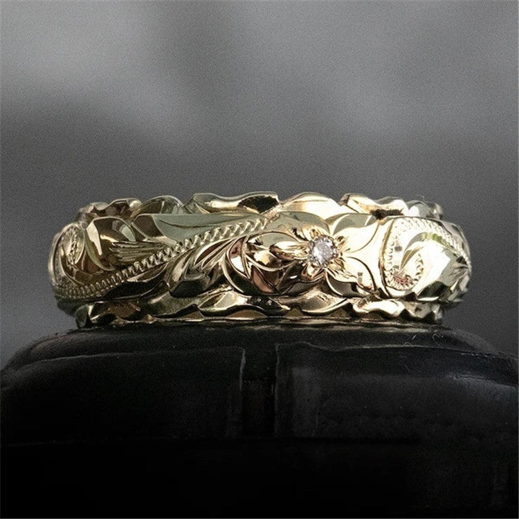 Women's  Carved Rose Flower Ring