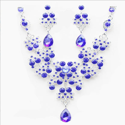 Bridal Necklace & Earrings Set - Elegant Wedding Jewelry Accessories for Bride