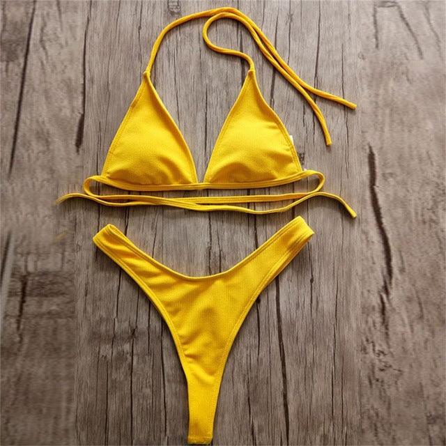 Women's High Cut Bikini Set – Underwire Support Two-Piece Swimsuit