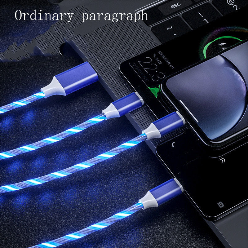 3-in-1 LED Charging Cable – USB-C, Micro USB & Lightning
