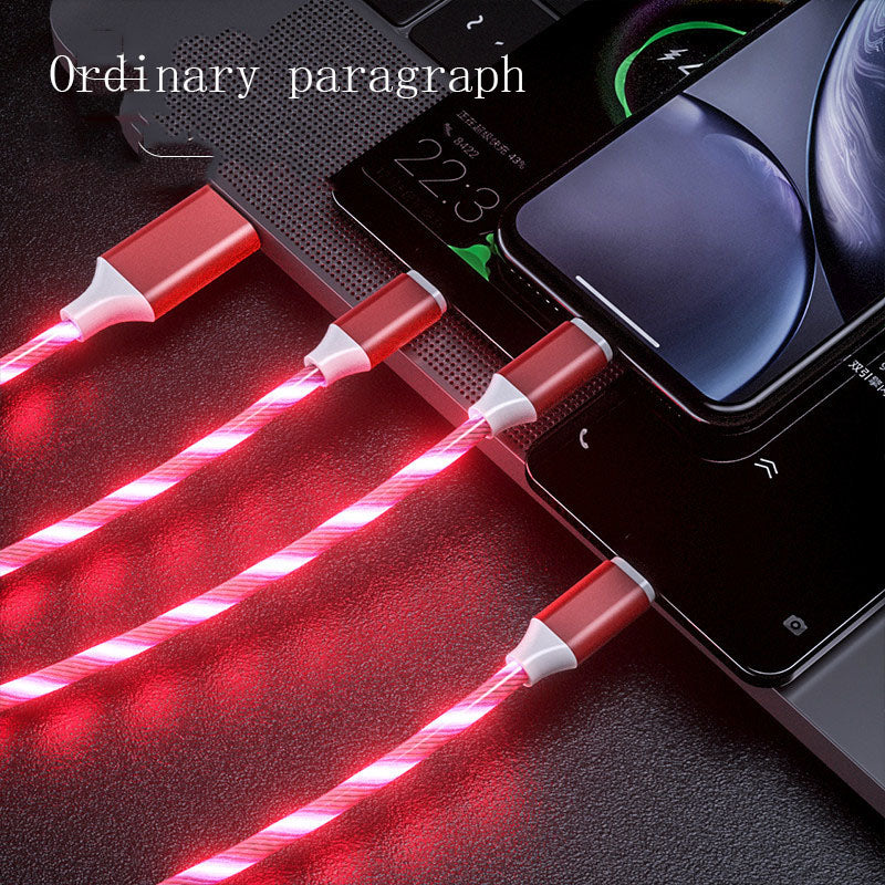 3-in-1 LED Charging Cable – USB-C, Micro USB & Lightning