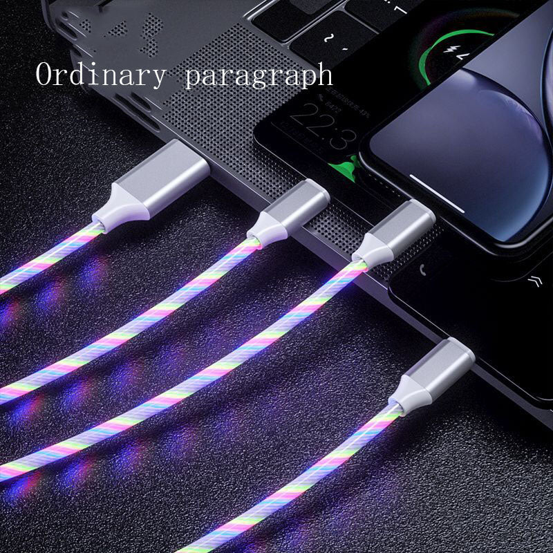 3-in-1 LED Charging Cable – USB-C, Micro USB & Lightning