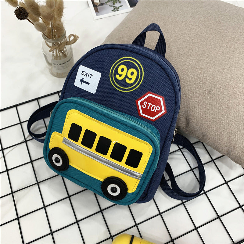 Kids Cartoon School Backpack – Lightweight Canvas Bag for Boys & Girls