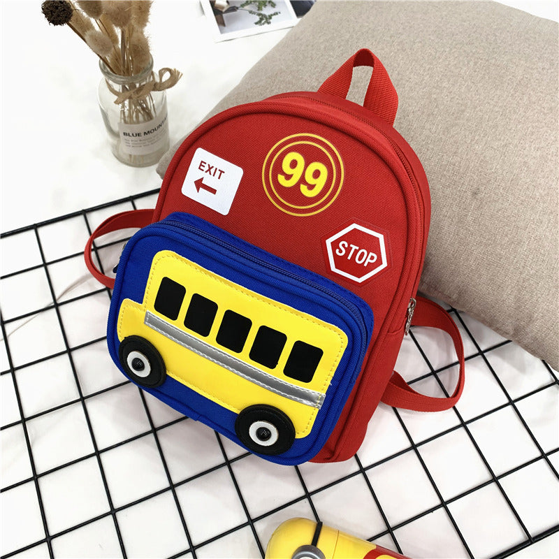 Kids Cartoon School Backpack – Lightweight Canvas Bag for Boys & Girls