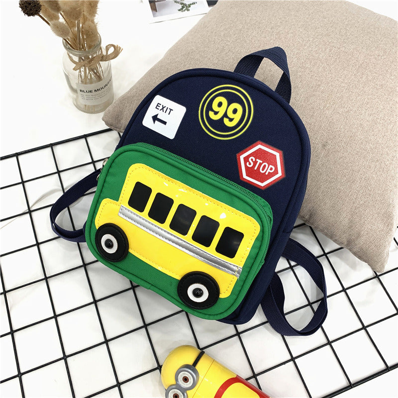 Kids Cartoon School Backpack – Lightweight Canvas Bag for Boys & Girls