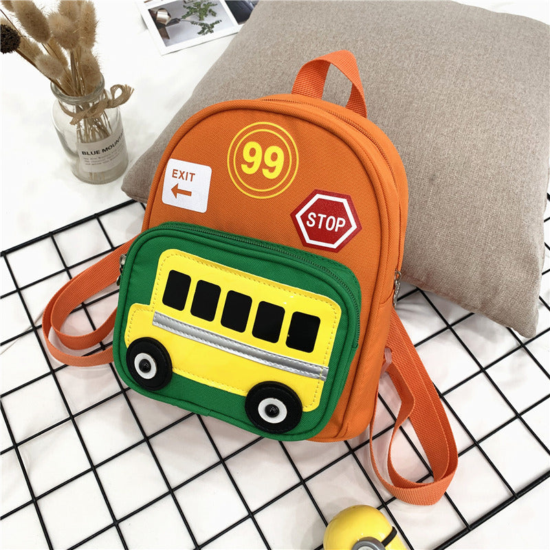 Kids Cartoon School Backpack – Lightweight Canvas Bag for Boys & Girls