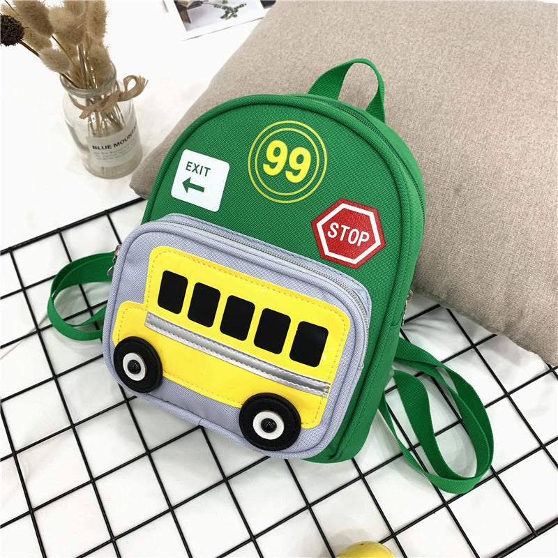 Kids Cartoon School Backpack – Lightweight Canvas Bag for Boys & Girls