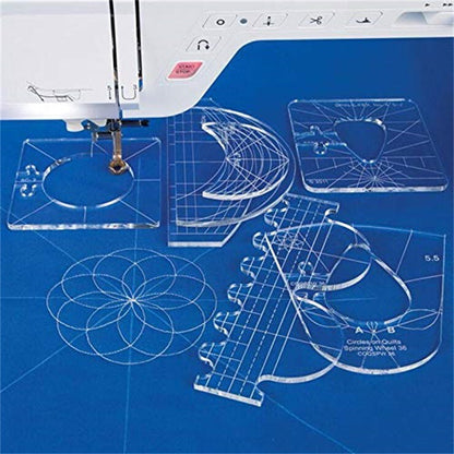 Sewing Machine Marking Ruler Set (6 Pieces)