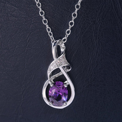 blue gem pendant Necklace