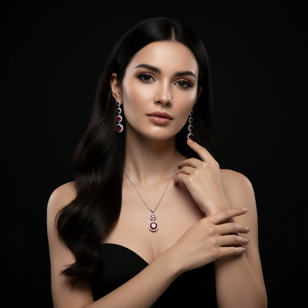 Bridal jewelry three-piece