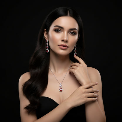 Bridal jewelry three-piece