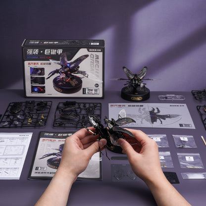 Robotime Rokr Stag Beetle Metal 3D Puzzle – Punk Style Mechanical DIY Model (MI03)