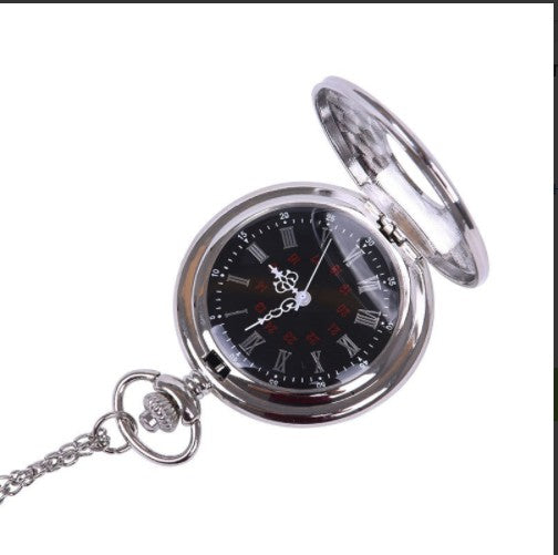 Roman Numeral Lace Pocket Watch – Vintage Quartz Chain Watch