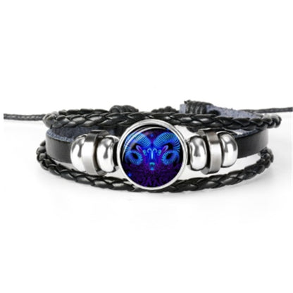 Zodiac Constellation Bracelet - Luminous Glow in the Dark Braided Bracelet for Men, Women & Kids