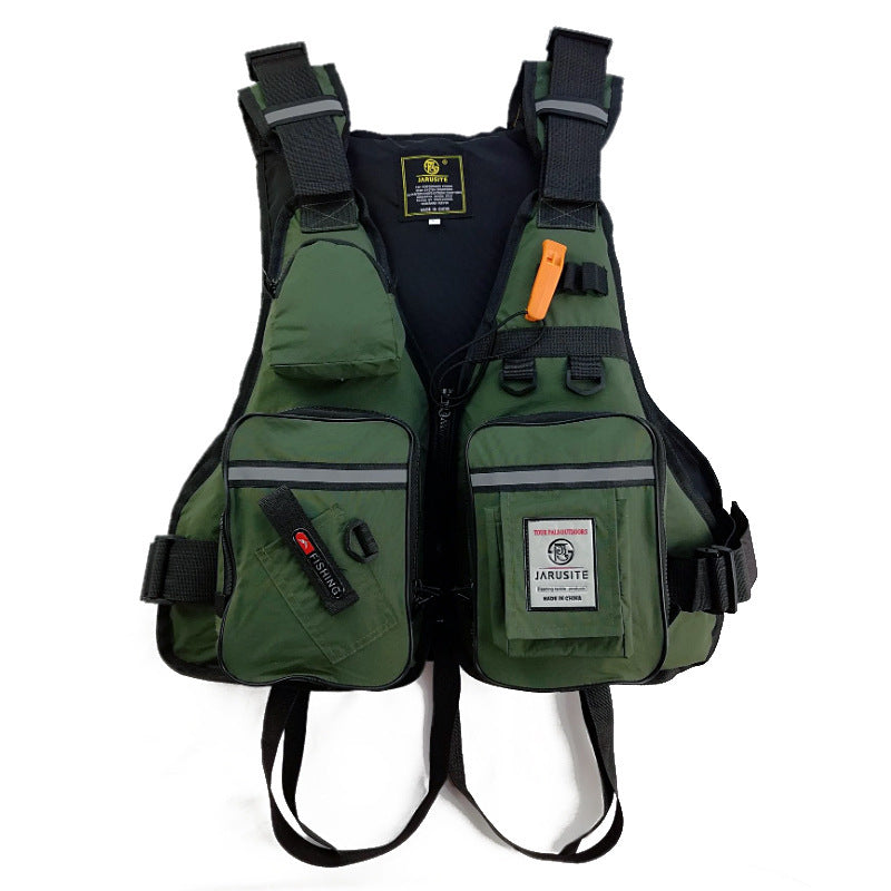 Multifunctional Fishing Life Vest – 16-Pocket Oxford Cloth Safety Jacket