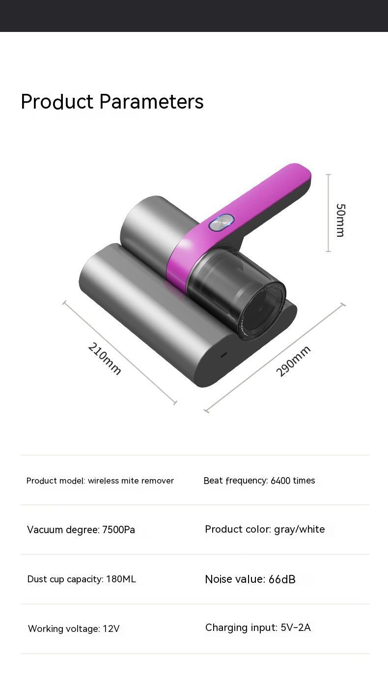 UV Wireless Mite Remover Vacuum – Cordless Bed & Fabric Sterilizer