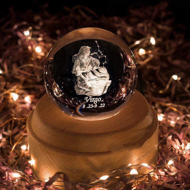 Constellation Crystal Ball Music Box - Zodiac Themed Gift