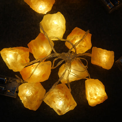 Himalayan Rose Salt Night Light with LED String