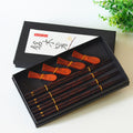 Japanese Wooden Chopsticks Gift Set – 4 Pairs with Holders & Gift Box