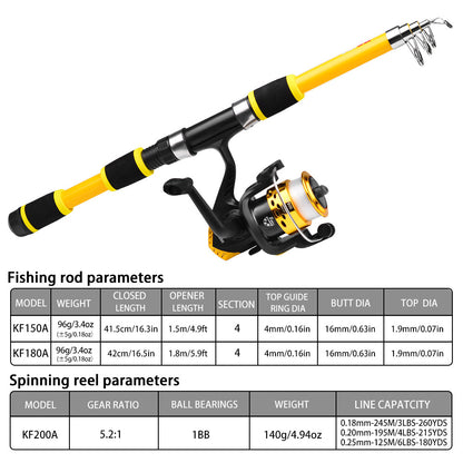 Tossing Casting Rods Fishing Wheel Fishing Rod Combination