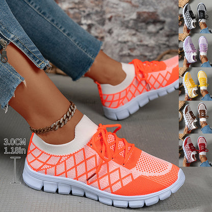 Breathable Mesh Sneakers – Women's Lightweight Casual Walking Shoes