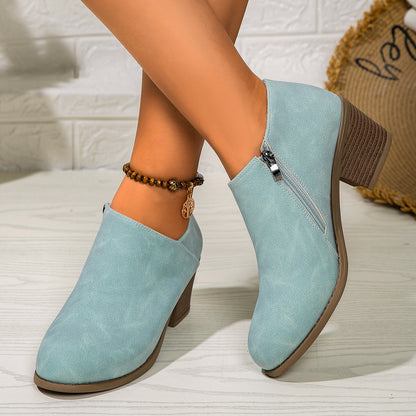 Side-Zip Ankle Boots – Women's Stylish Short Boots